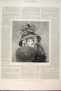 Original Old Antique Print Portrait Leigh Wheatley Winter Artist Fine Art 1891