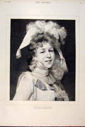 Old Antique Print Portrait Pierette Incroyable Wright Lady Fine Art 1891 19th