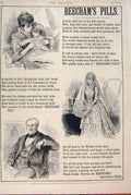 Original Old Antique Print Advert Advertisement Beecham'S Pills 1891 Victorian