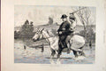 Original Old Antique Print Adversity Brothers Charlton Horse River Priest 1891