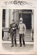Original Old Antique Print Last Levee Dadd Military Portrait 1891 19th