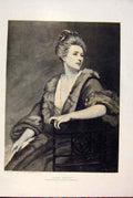 Original Old Antique Print Lady Betty Calderon Portrait Fine Art 1891 Victorian