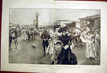 Old Antique Print Riviera Trotting Horse Races Nice Gulich Fine Art 1898 19th