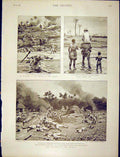 Old Antique Print Soudan Advance Africa Battle Atbara Duck Shooting 1898 19th
