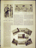 Original Old Antique Print Westminster Zola Court Prince Wales Southport 1898