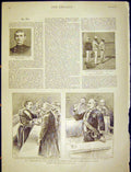 Old Antique Print Bagley Cardenas Spanish-American War Madrid Cortes 1898 19th