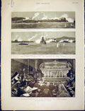 Original Old Antique Print Spanish American-War Cuba Bianchini Turin Wade Army