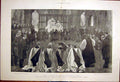 Original Old Antique Print Gladstone Funeral Procession Church Westminster 1898