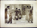 Original Old Antique Print London Life Season Peacock Regent Street 1898 19th