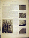 Original Old Antique Print Benin Pre-Historic Rock Drawings Nile Africa 1898