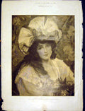Original Old Antique Print Sally Portrait Lady Girl Skipworth Fine Art 1898 19th