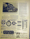 Old Antique Print Railway Brussels Wreck Express Engine Advert Kodak 1899 19th