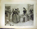 Original Old Antique Print Prison Reform Morten Women Convicts Ambulance Paget