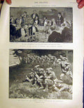 Original Old Antique Print France Royal Yacht Public School Volunteers Aldershot