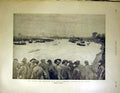 Original Old Antique Print Oxford Cambridge Boat Race Nash River 1899 Victorian