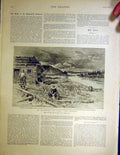 Original Old Antique Print Klondyke Fort Selkirk Fripp Polly River Lewes 1899