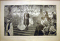 Original Old Antique Print Earl Crewe Lady Primrose Westminster Abbey 1899 19th