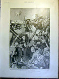 Original Old Antique Print Methuen Force Kopje Boer War Africa Calkin 1900 20th