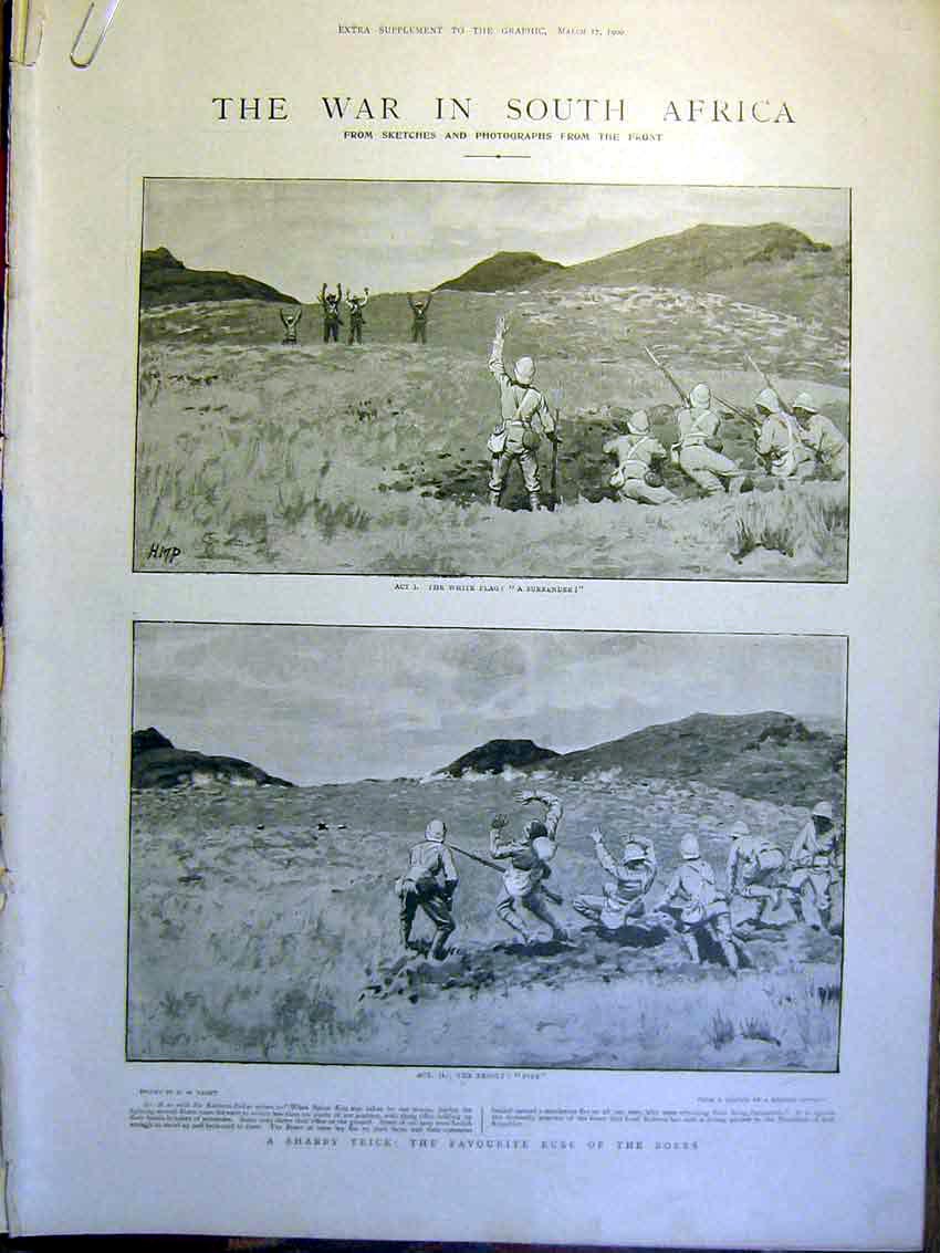 Original Old Antique Print South Africa Boer War Paget Ladysmith Methuen 1900