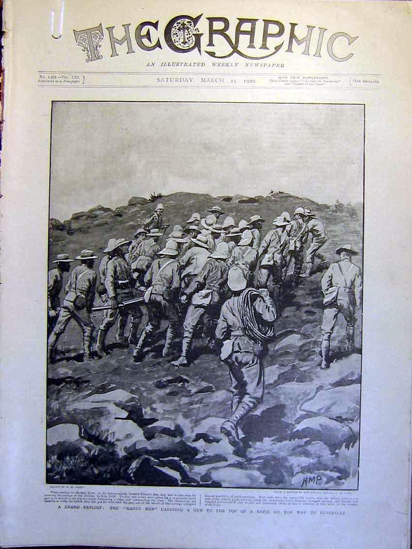Original Old Antique Print Kimberley Boer War Africa Ladysmith Mafeking 1900