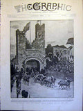 Old Antique Print Queen Dublin Ireland City Gate Paget Leeson Street 1900 20th