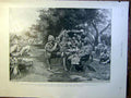 Original Old Antique Print Croinje Small British Officers Boer War Africa 1900