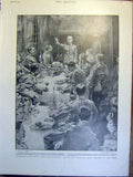 Original Old Antique Print Bloemfontein Boer War Africa Lord Roberts Club 1900