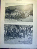 Old Antique Print Ladysmith Boer War Africa Dam Hospital Paardeberg 1900 20th