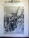 Original Old Antique Print Women World Beauty Show Earl'S Court Exhibition 1900