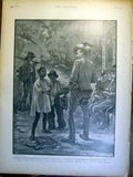 Old Antique Print Mafeking Boer Shells War Africa Princess Wales Bazaar