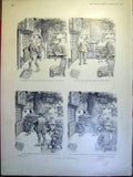Original Old Antique Print Man Resource Sketches Ralston Pickard 1900 Victorian