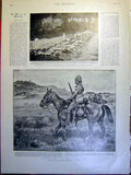 Original Old Antique Print Rodebosch Sier Grave Giles Africa War Cavalry 1900