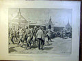 Original Old Antique Print British Prisoners Pretoria De Haenen Boer War Africa