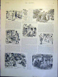 Old Antique Print Boyd Sketches Peace War Pacific Taviuni Memoranda 1900 20th
