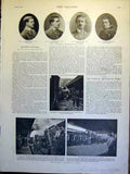 Original Old Antique Print Portrait Wrangler Tripos Railway Slough Naval Guards