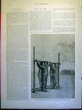 Original Old Antique Print Siers Punishment Field Army Jaffray Photo 1900 20th