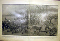 Original Old Antique Print Phoenix Park Ireland Queen Review Bluejackets Small