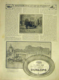 Original Old Antique Print Motor-Car Napier Guildhall Dunlop Tyres 1911 20th