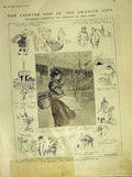 Original Old Antique Print Owen Granite City Humour Cartoon 1911 20th Century