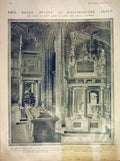 Old Antique Print Royal Westminster Abbey Tomb Queen Mary Elizabeth 1911 20th