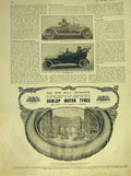 Original Old Antique Print Motor-Car Bedford Empress Handsome Dunlop 1911 20th