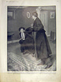 Original Old Antique Print Thorpe Stage Actress Gresham Marriage Escape 1911