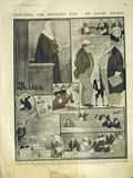 Original Old Antique Print Ginnell Speaker Wilson Cartoon Sketches House Commons