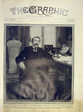 Original Old Antique Print Briand French Premier Portrait 1911 20th Century