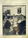 Old Antique Print Peace Round Table Conference Taft Cartoon Sketch Wilson