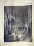 Old Antique Print Westminster Abbey Coronation Weirter Gallery Peeresses