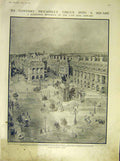 Original Old Antique Print Picadilly Circus Square Memorial King Edward 1911