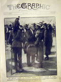 Original Old Antique Print French Salute Fallieres Moorish Sier Tunis 1911 20th