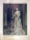 Original Old Antique Print Neilson Queen Carpathia Police Great Devide 1911