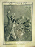 Original Old Antique Print Dewar Royal Distillers Sullivan Painting 1911 20th